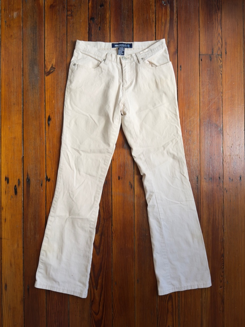 Vintage 90s 2000s y2k Blue Asphalt cream low rise flare bootcut jeans/pants